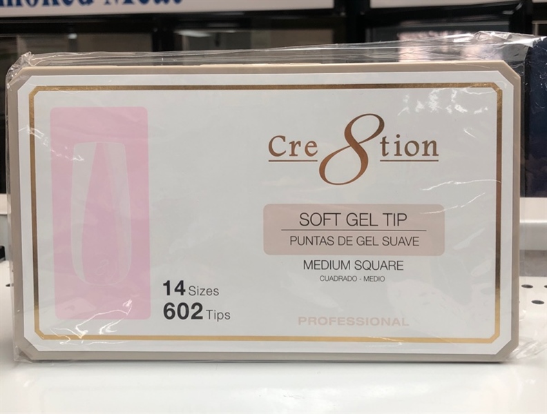 Cre8tion Soft Gel Tip - Medium Square
