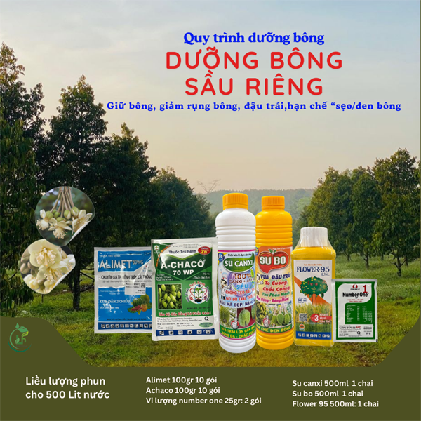 Combo dưỡng bông sầu riêng ( phun 500 lit nước)