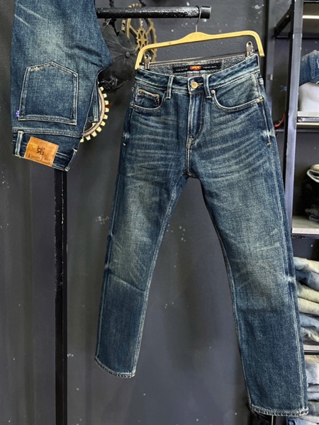 Jean Dài-QC VIP 5KM Selvedge- 8016-16Oz Xanh 2 da
