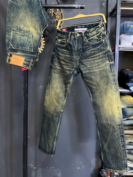 Jean Dài-QC VIP 5KM Selvedge -8039-19Oz Retro phủ đồng