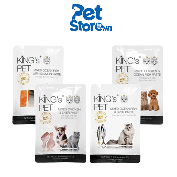 Pate Cho Chó Mèo King's Pet - Vị Gà Cá 70g