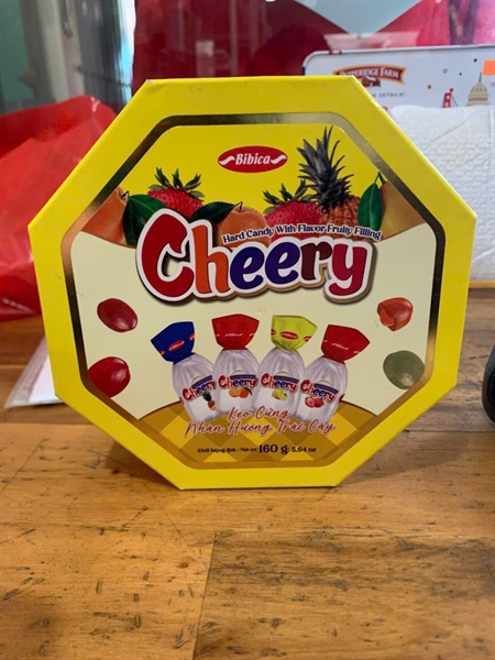 KẸO CHERRY GIẤY LỤC GIÁC 160G