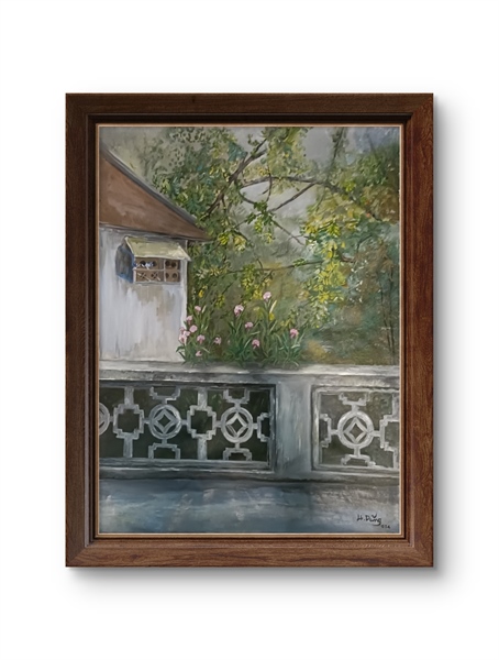Một góc bình yên - Tranh lâu năm - 80x100 cm