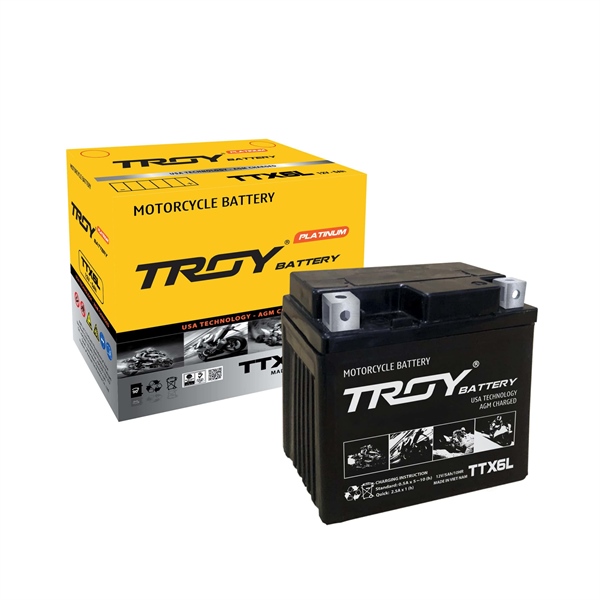 Ắc Quy TROY - 6AH - Nhỡ ( Lead Nhỡ )