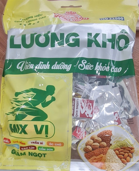 Lương khô Hải Châu mini VÀNG - Viên dinh dưỡng Mix vị 350g