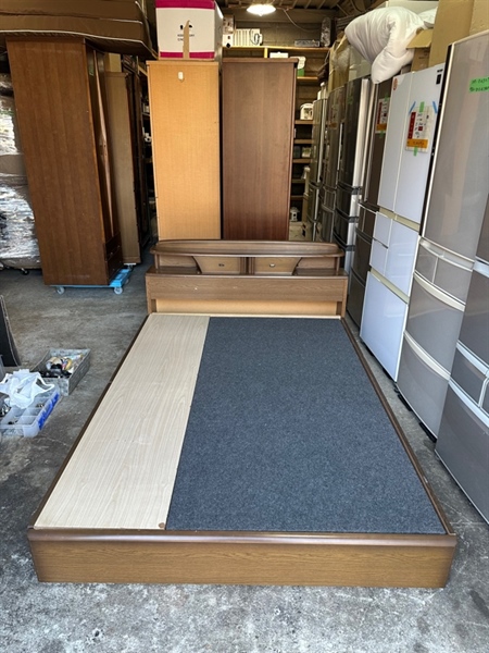 Giường đôi m4 2 ngăn kéo đầu có 2 đèn