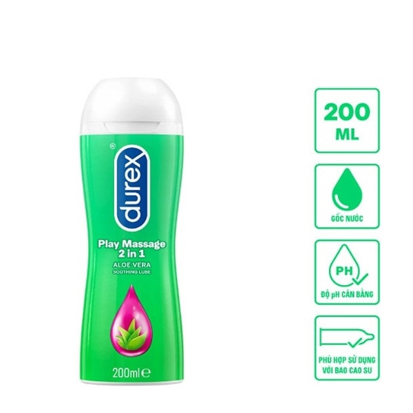 Gel bôi trơn Durex Play Massage 2 in 1 Aloe Vera Soothing Lube