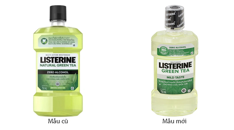 Nước súc miệng listerine green tea Zero alcohol 750ml