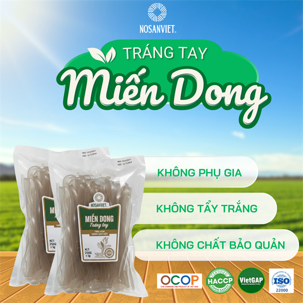 Miến dong tráng tay 250g (mẫu mới)