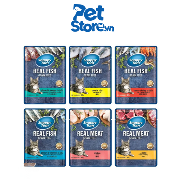 Pate Cho Mèo Snappy Tom Real Fish 85g