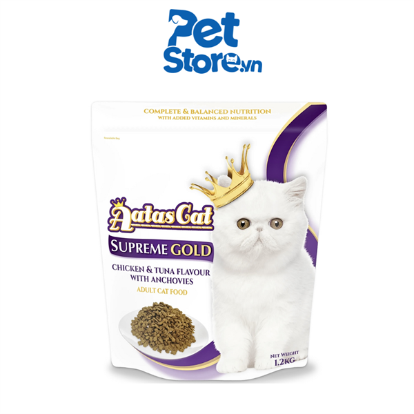Thức Ăn Hạt Cho Mèo AAtas Gold Dry - Vị Thịt Gà 1.2kg