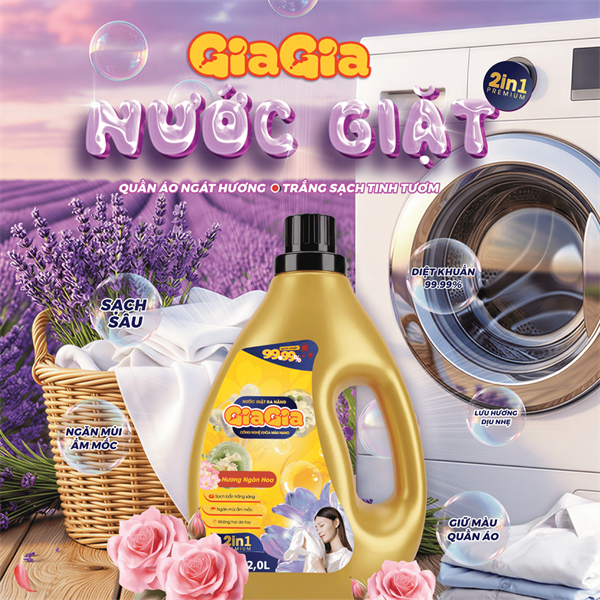Nước giặt GIAGIA can 2kg