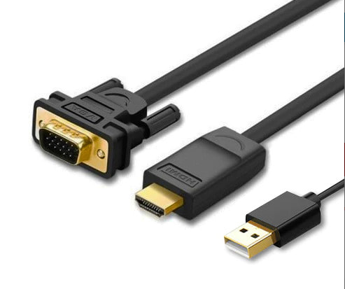 Cáp chuyển HDMI to VGA 1.5 mét chính hãng Ugreen và dịch vụ lắp đặt (Bảo hành 18 tháng)