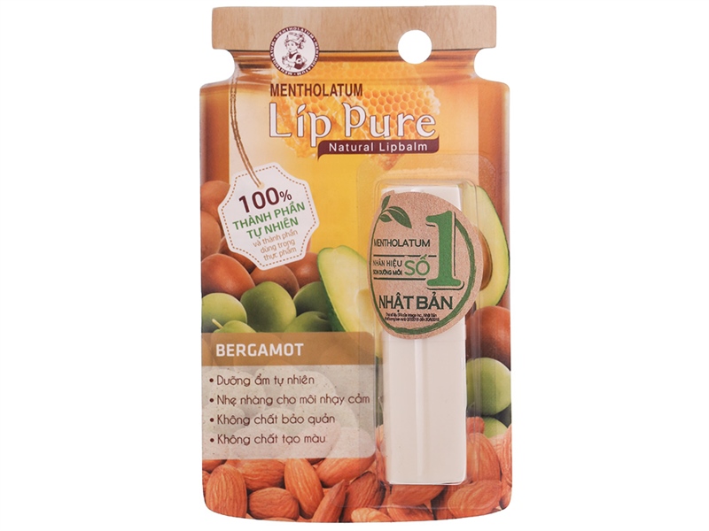 Son duỡng môi hương cam tây (Lip Pure Bergamot) 3,9 g - Rohto