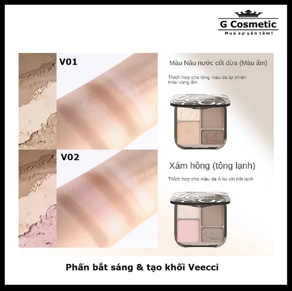 Phấn bắt sáng & tạo khối Veecci V01