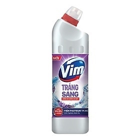 Gel tẩy rửa bồn cầu và nhà tắm Vim trắng sáng Than hoạt tính & Oải Hương chai 870ml