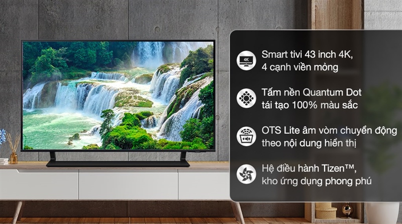 Smart Tivi QLED 4K 43 inch Samsung QA43Q60B - Việt Nam (BH1T.5T5)