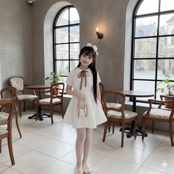 ĐẦM XÒE KÈM ÁO KHOÁC (THÊM CÀI NƠ TÓC)