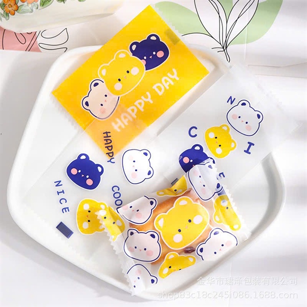 TÚI BÁNH QUY 7X10 GẤU HAPPY #50