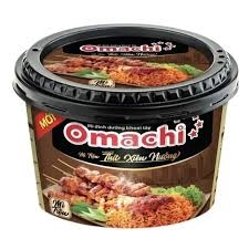 Mì tô trộn Omachi thịt xiên nướng