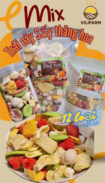Mix trái cây sấy thăng hoa 120g