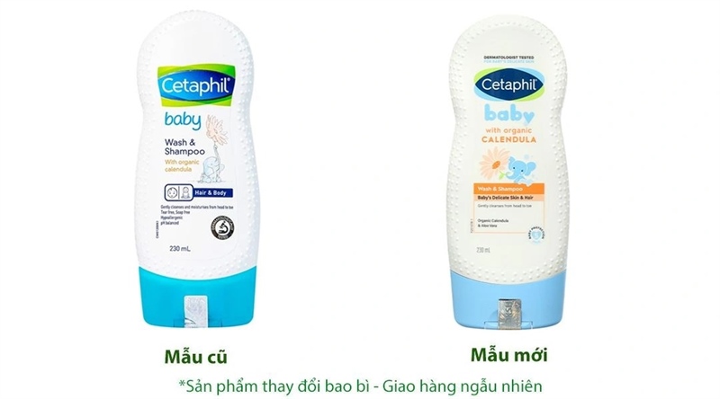 Sữa tắm gội Cetaphil Baby Wash & Shampoo Calendula chăm sóc da cho bé chai 230ml