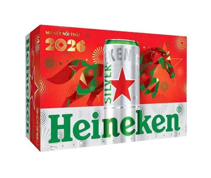 Bia Heineken Bạc Xuân 2026 330ml 24 Lon