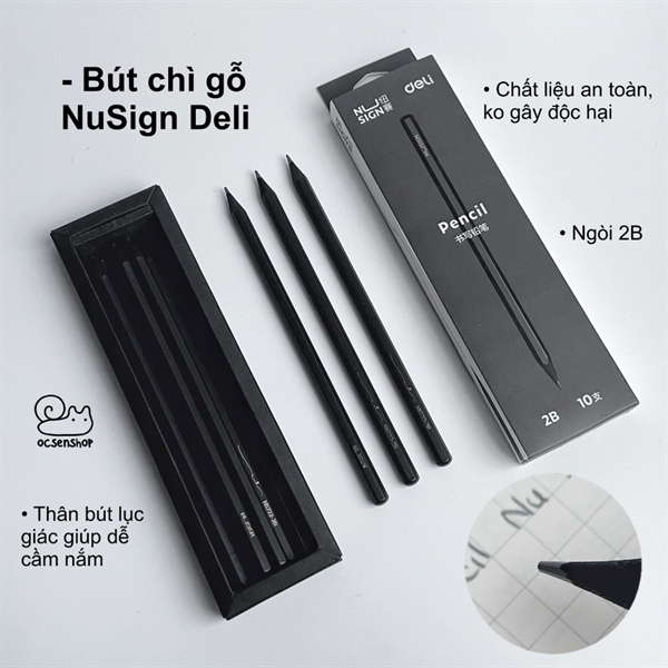 Bút chì đen 2B Deli NS722
