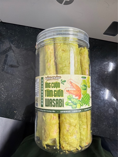 Bánh Tráng Ống Cuộn Tôm Giòn Wasabi