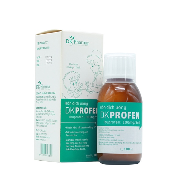 Hỗn dịch uống DKPROFEN 40ml (hộp 1 lọ 40ml) - Dược Khoa