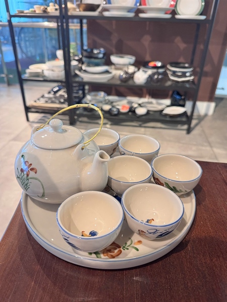 Cream - Tea Set 550ml (6 pax) - Bộ bình trà 550ml Sắc Màu Thôn Quê 3 (Le Coq collection) - Có hộp