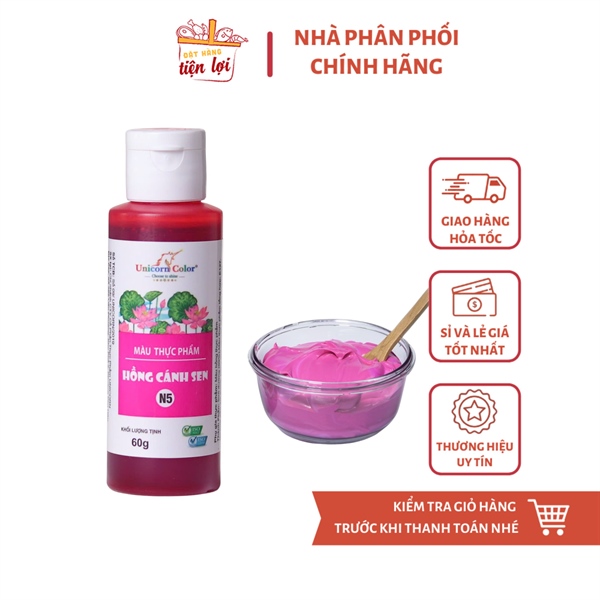 Màu Siro thực phẩm Hồng Cánh Sen 60gr