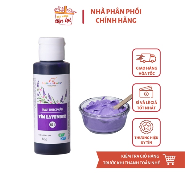 Màu Siro thực phẩm Tím Lavender 60gr