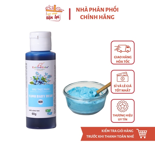 Màu Siro thực phẩm Baby Blue 60gr