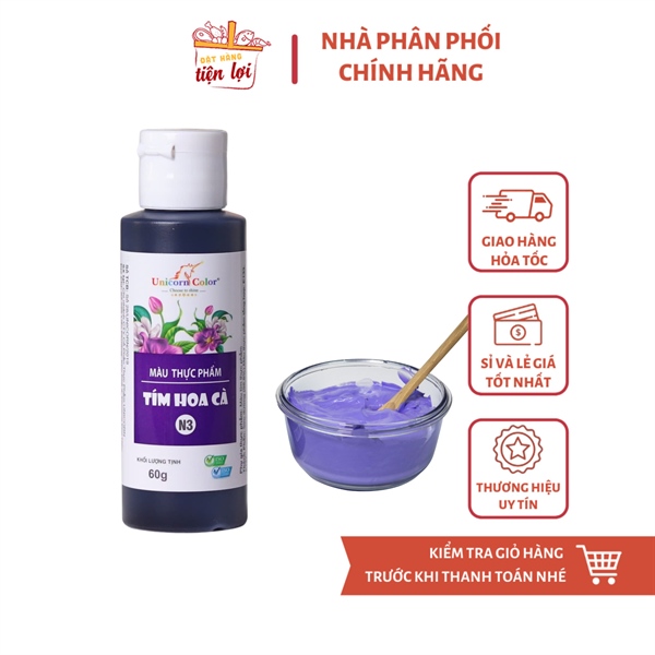 Màu Siro thực phẩm Tím Hoa Cà 60gr