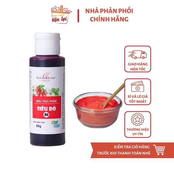 Màu Siro thực phẩm Siêu Đỏ 60gr