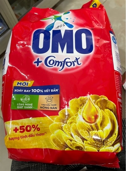 Bột giặt OMO+ Comfort an toàn cho da tay túi 2.6kg