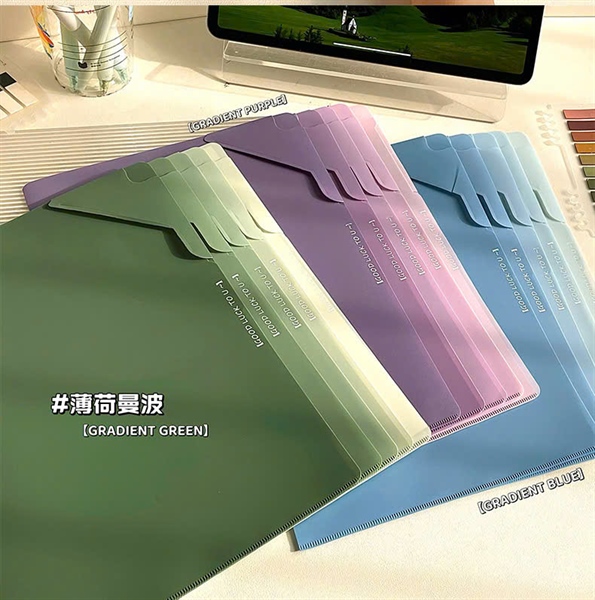 Set 5 kẹp tài liệu mix màu theo tone Zip Good Luck to U