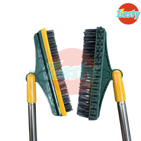 Cây Chà Sàn Nhà Tắm Đa Năng 3in1 – Chổi Cọ và Gạt Nước, Cán Dài, Xoay 120°