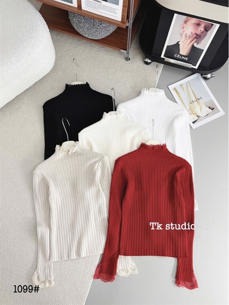 Áo len ôm phối ren 1099