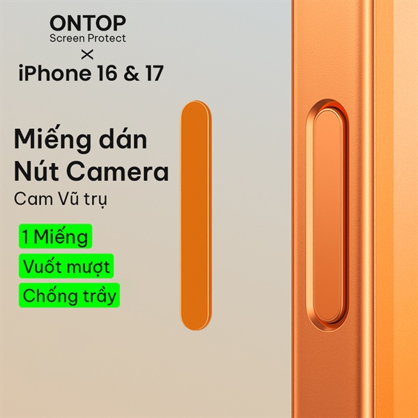 Miếng Dán Nút Camera Control iPhone 16 Pro Max/16 Plus [Màu Theo Máy] - Cảm Ứng Siêu Nhạy, Lấp Đầy Khoảng Trống Ốp