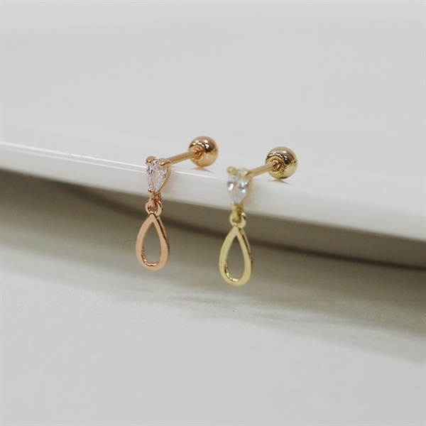 14k Glow Drop piercing