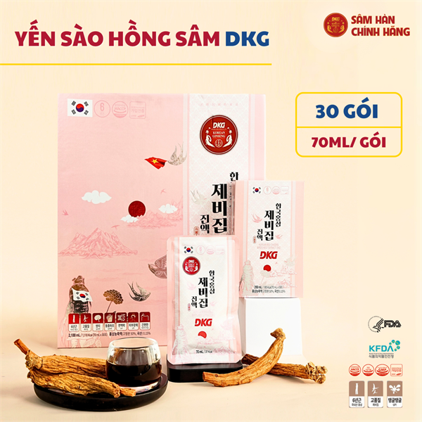 Yến sào Hồng Sâm dkg 70MLX30 gói Daedong