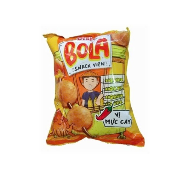 Oishi snack Bola vị mực cay 32g - Snack