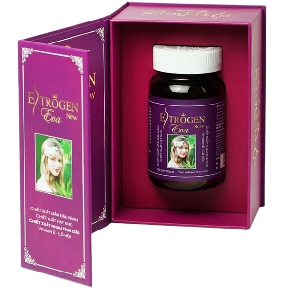 Thuốc Estrogen Eva New Vshine Hỗ trợ bổ sung hormone nữ tự nhiên, cân bằng nội tiết tố cho phụ nữ tiền mãn kinh, mãn kinh (Hộp 1 lọ 30 viên)