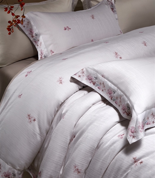 Bộ ga "Hương Thức An" | Tencel Cotton Linen Pháp - Hoa tím pastel - MLV03.01