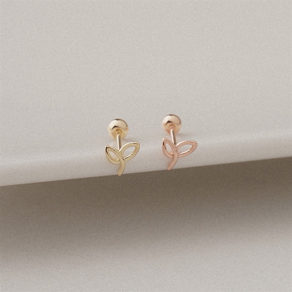 14k Trinity Love piercing