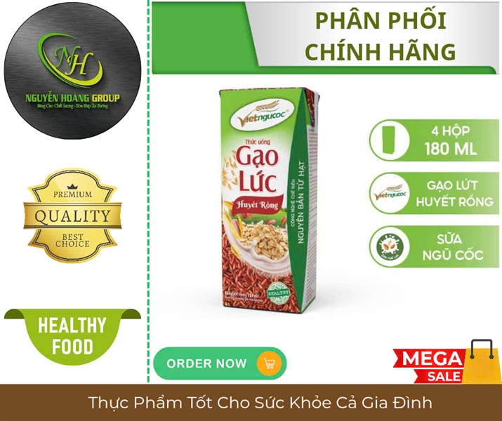 Thức uống Gạo Lứt Huyết Rồng 180ml