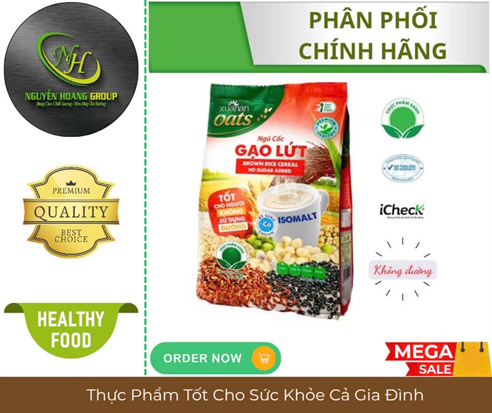 Ngũ Cốc Gạo Lứt KHÔNG ĐƯỜNG Xuân An 400g