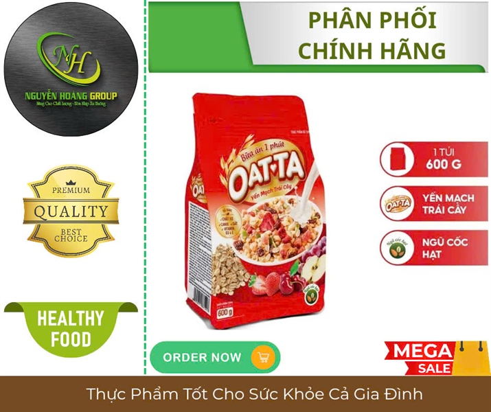OATTA Yến Mạch Trái Cây 600g
